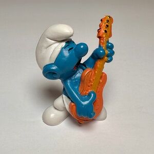 🎸 Vintage Smurf Guitar Player Figurine – Peyo – W. Germany